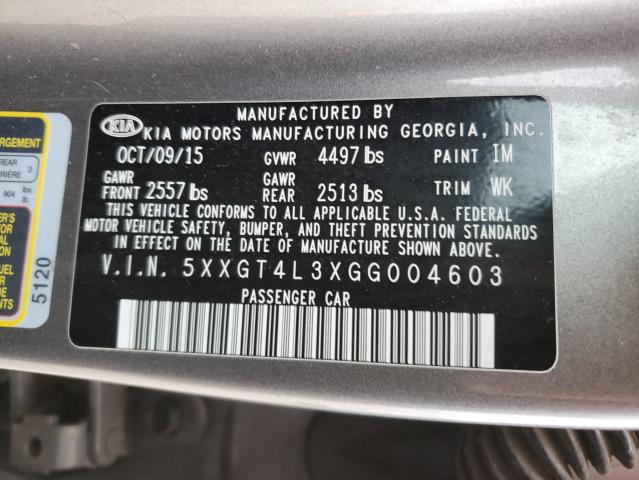 5XXGT4L3XGG004603 KIA Optima Lx