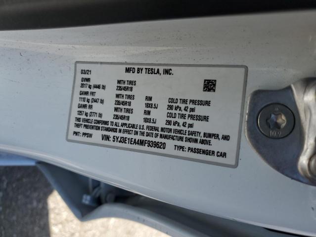 5YJ3E1EA4MF939620 Tesla MODEL 3