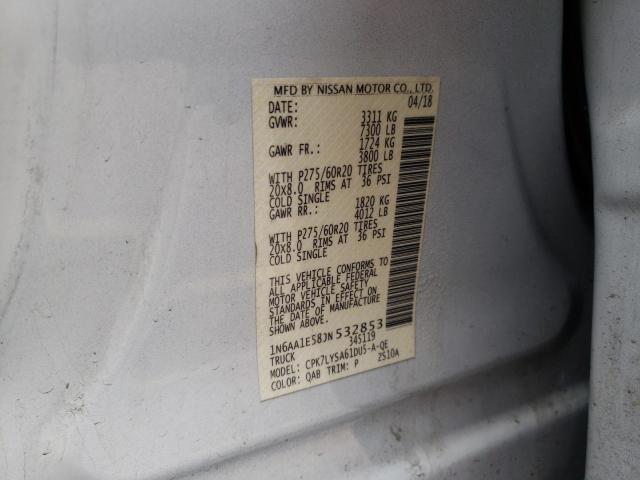2018 NISSAN TITAN S/SV 1N6AA1E58JN532853