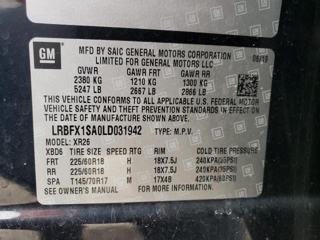 2020 BUICK ENVISION P - LRBFX1SA0LD031942