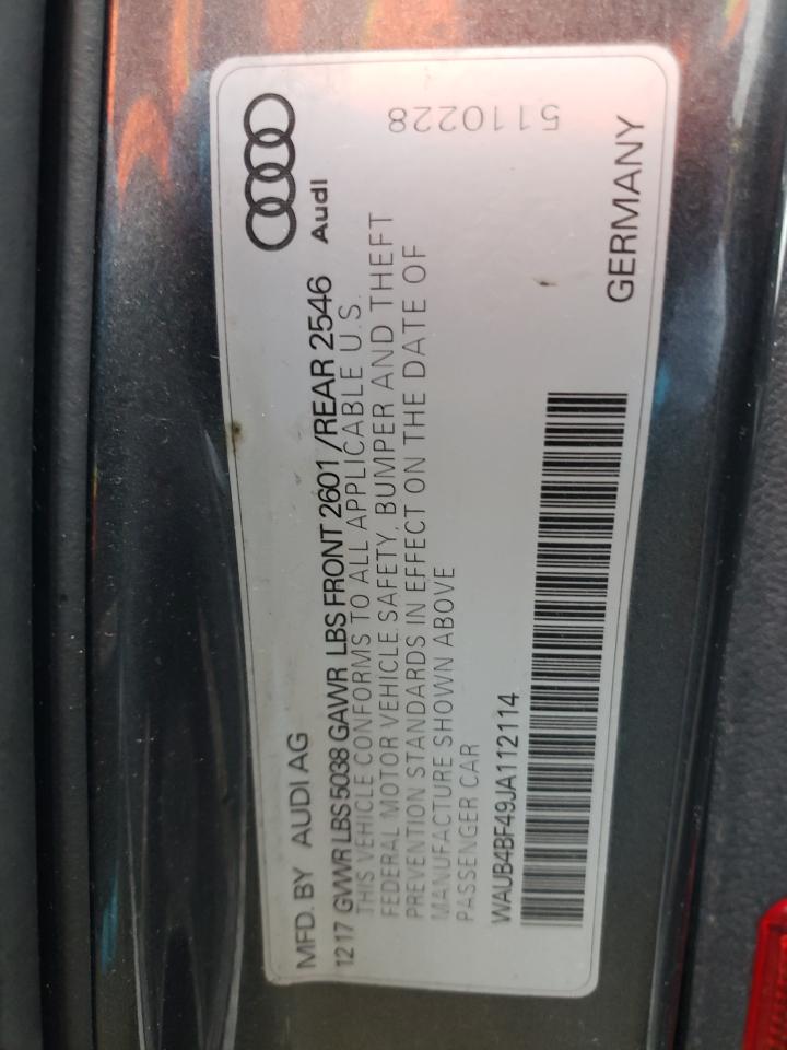 WAUB4BF49JA112114 2018 Audi S4 Premium Plus