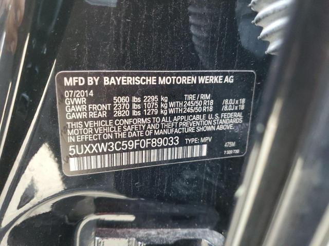 2015 BMW X4 XDRIVE2 - 5UXXW3C59F0F89033