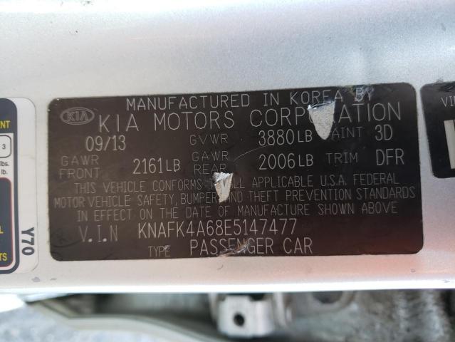 KNAFK4A68E5147477 KIA FORTE LX