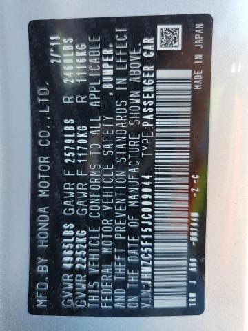 2018 HONDA CLARITY - JHMZC5F15JC009044