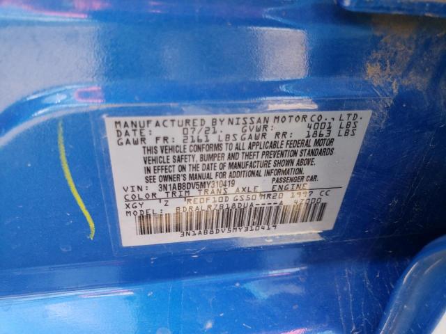 3N1AB8DV5MY310419 Nissan SENTRA SR