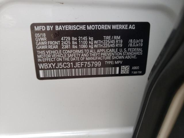 2018 BMW X2 XDRIVE2 - WBXYJ5C31JEF75799