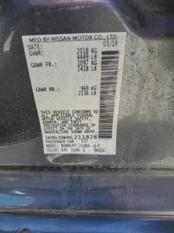 1N4BL4DW4KC211828 Nissan ALTIMA SV