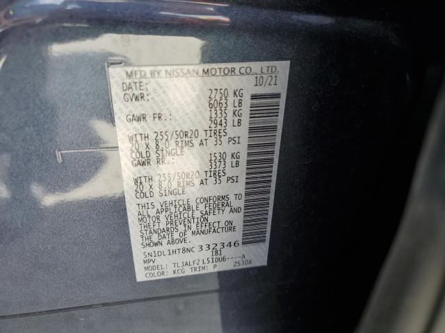 2022 INFINITI QX60 AUTOG 5N1DL1HT8NC332346