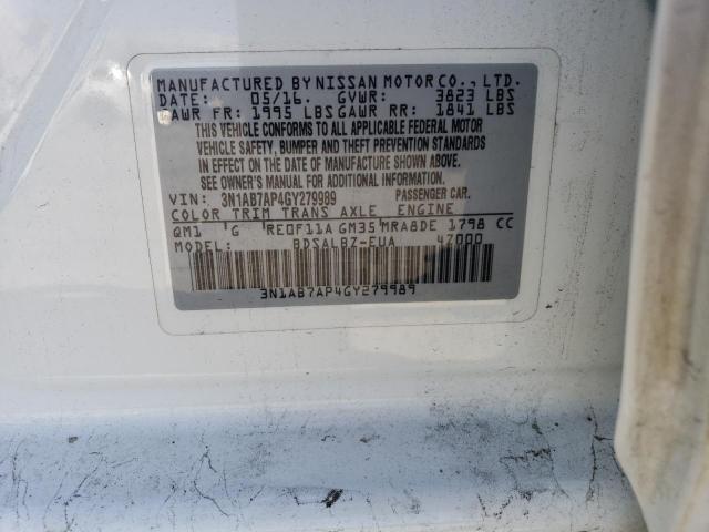 3N1AB7AP4GY279989 Nissan SENTRA S