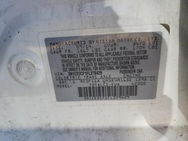 3N1CE2CP1FL379429 Nissan Versa Note S