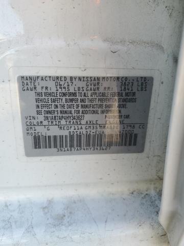 3N1AB7AP4HY343627 Nissan SENTRA S