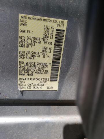 2017 NISSAN TITAN S - 1N6AA1EJ9HN507581