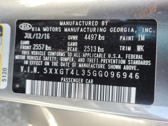 5XXGT4L35GG096946 KIA Optima Lx