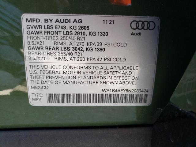2022 AUDI SQ5 PREMIU - WA1B4AFY6N2039424
