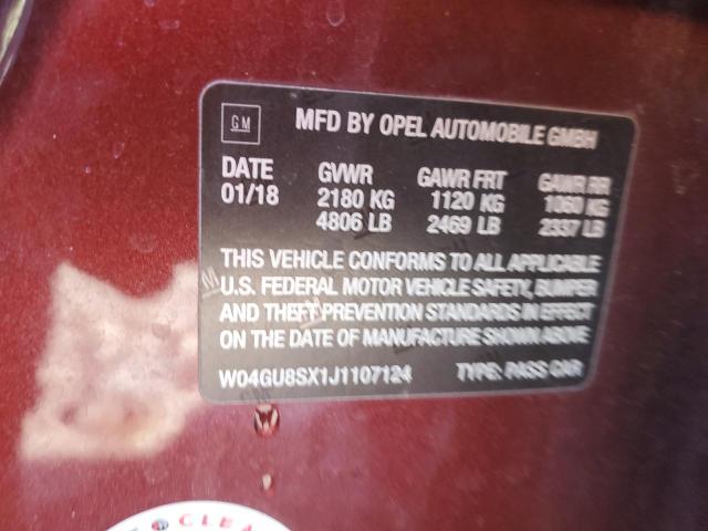 W04GU8SX1J1107124 Buick Regal Tourx Preferred