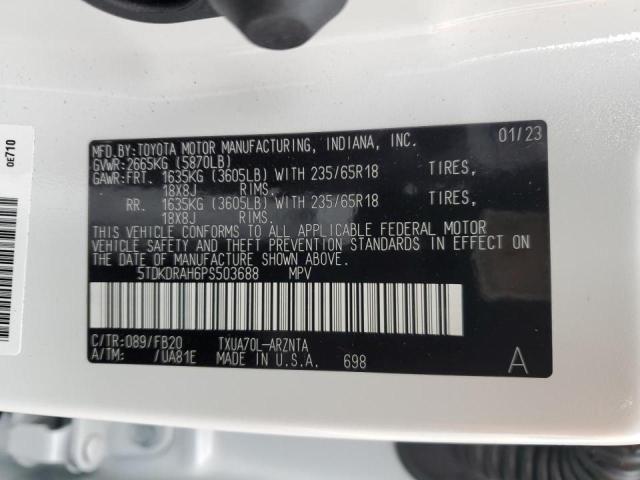 2023 TOYOTA 02 5FD25 5TDKDRAH6PS503688