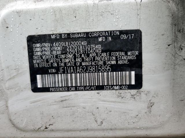 JF1VA1A62J9815895 Subaru WRX