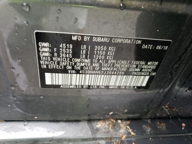 4S3BNAN62J3044286 Subaru Legacy 2.5i Limited