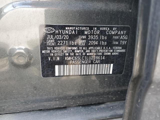 2020 HYUNDAI IONIQ BLUE - KMHC65LC1LU228614