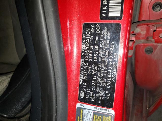 KNADM4A35E6326805 KIA RIO LX
