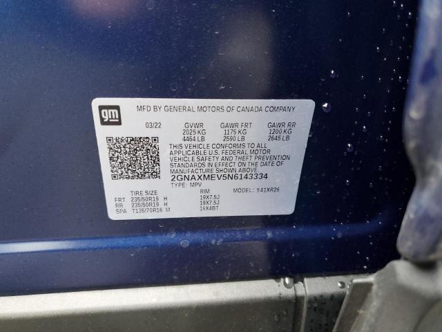 2022 CHEVROLET EQUINOX RS 2GNAXMEV5N6143334