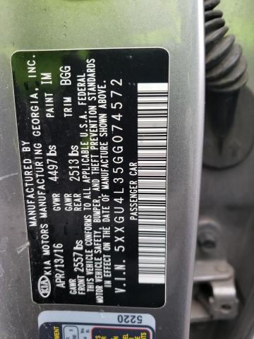 5XXGU4L35GG074572 KIA OPTIMA EX