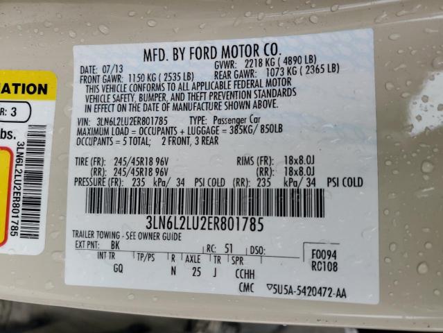 3LN6L2LU2ER801785 Lincoln MKZ HYBRID