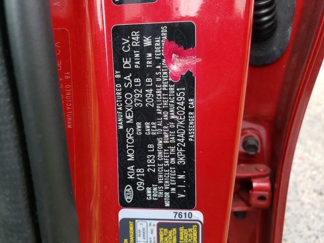3KPF24AD7KE024951 KIA FORTE FE