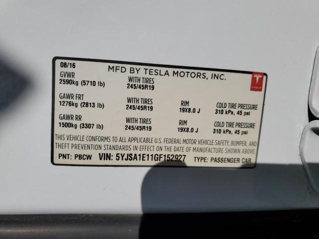 5YJSA1E11GF152927 Tesla MODEL S