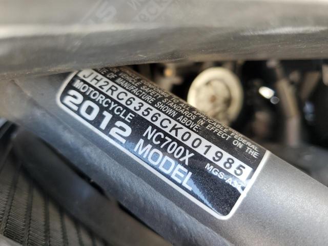 2012 HONDA NC700X JH2RC6356CK001985