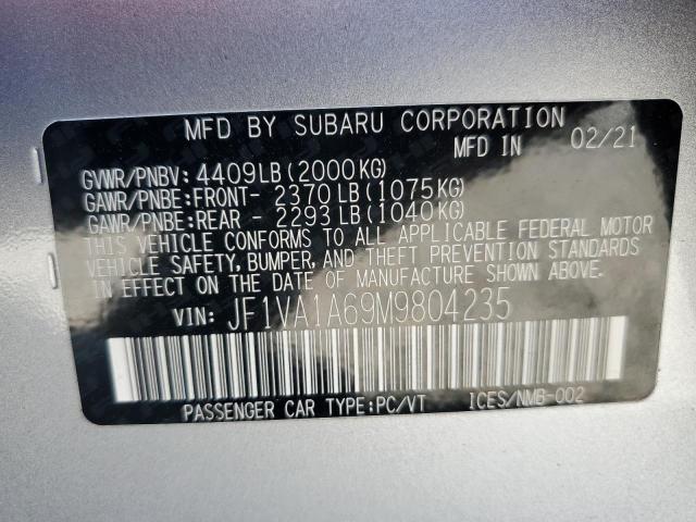 JF1VA1A69M9804235 Subaru WRX
