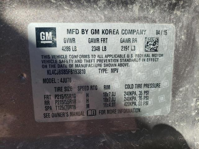 2015 BUICK ENCORE CON - KL4CJBSB5FB193810