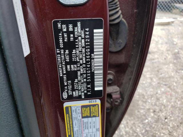 5XXGT4L36GG112944 KIA Optima Lx