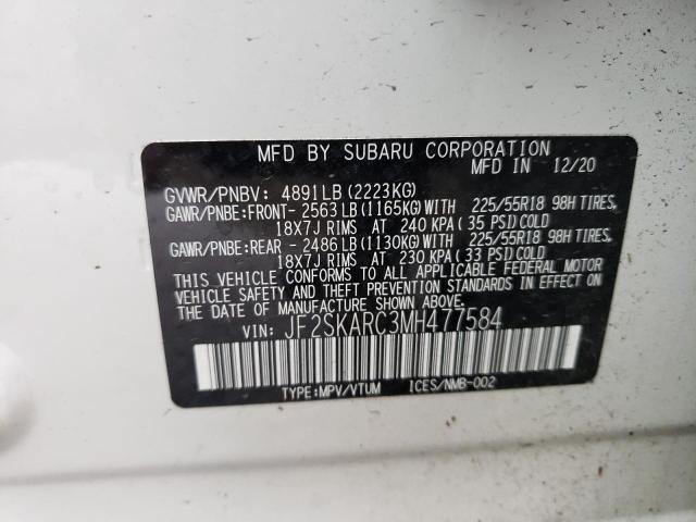 2021 SUBARU FORESTER S - JF2SKARC3MH477584