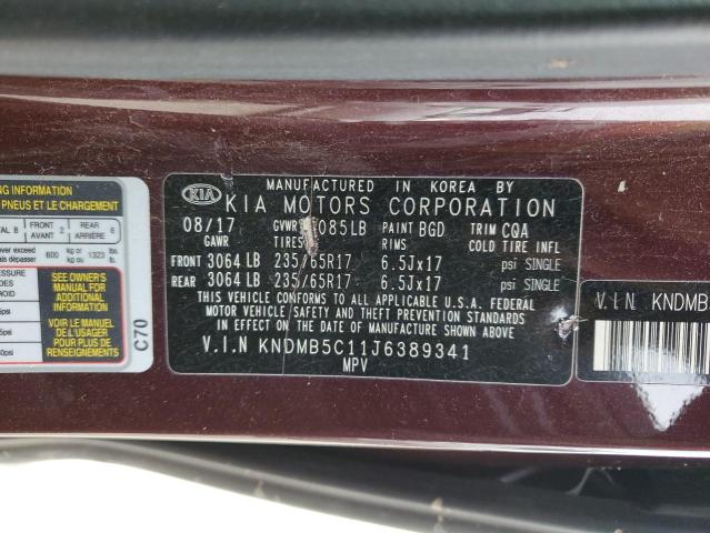 KNDMB5C11J6389341 KIA SEDONA LX