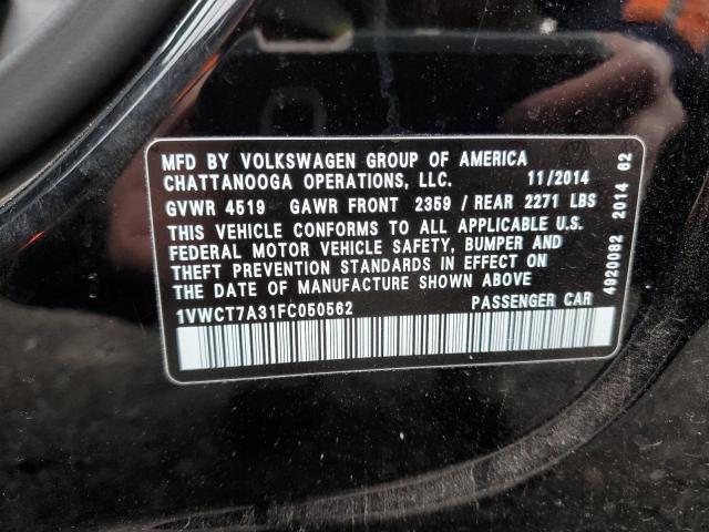 2015 VOLKSWAGEN PASSAT SEL - 1VWCT7A31FC050562