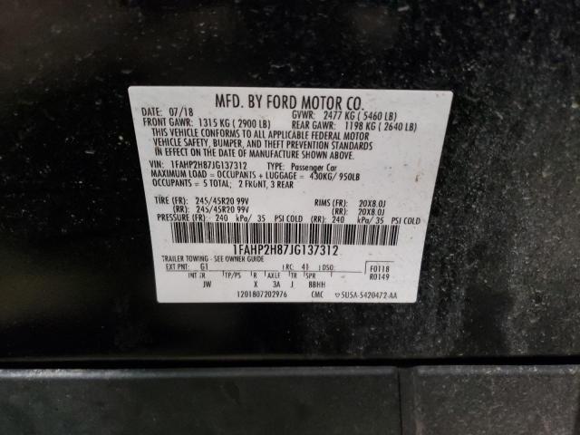 2018 FORD TAURUS SEL - 1FAHP2H87JG137312