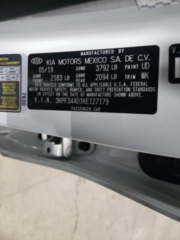 3KPF34AD1KE127179 KIA Forte Gt Line