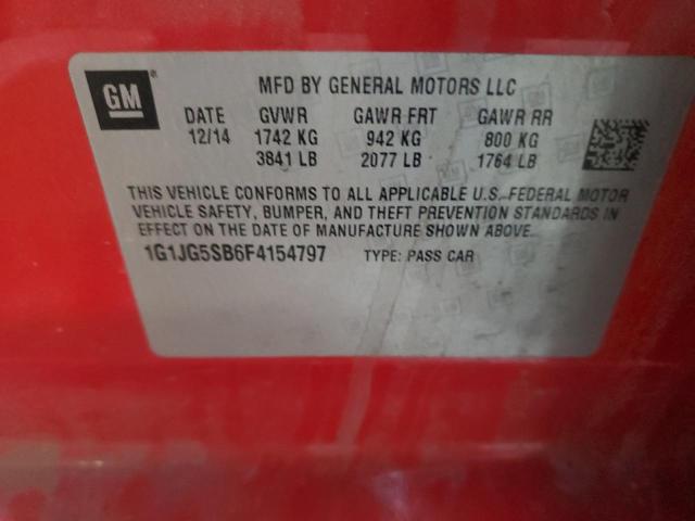2015 CHEVROLET SONIC RS - 1G1JG5SB6F4154797