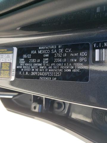 3KPF24AD6PE511257 KIA FORTE LX