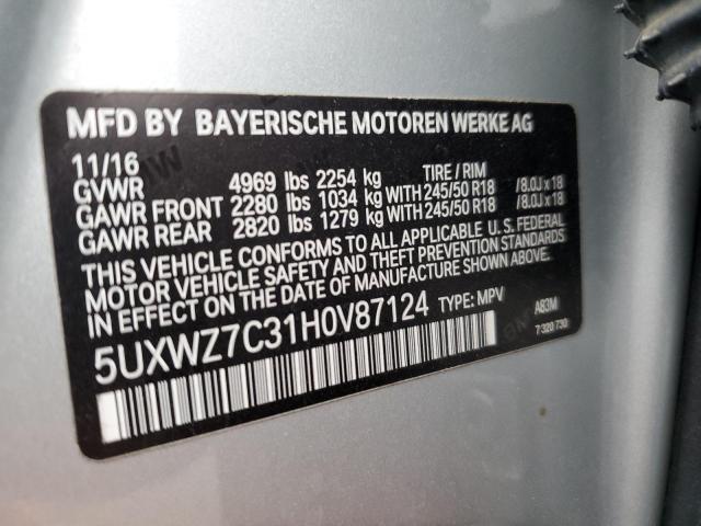 5UXWZ7C31H0V87124 BMW X3 Sdrive28i