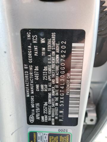 5XXGT4L30GG076202 KIA Optima Lx