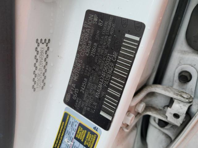 KNAGM4A74F5650321 KIA Optima Lx