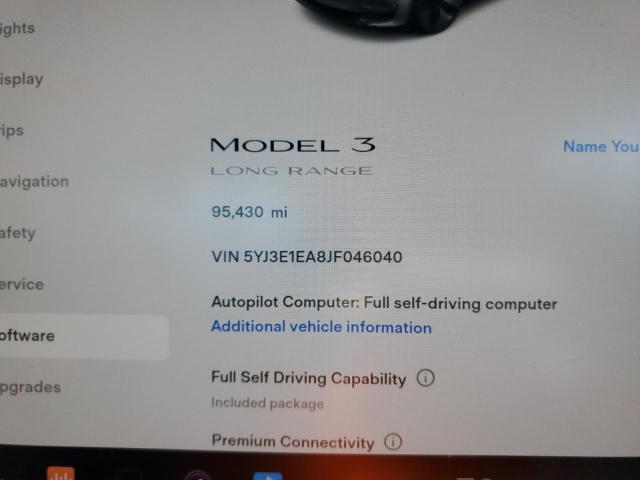 5YJ3E1EA8JF046040 Tesla MODEL 3
