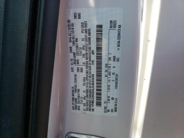 1FMCU0GDXJUB43439 Ford ESCAPE SE