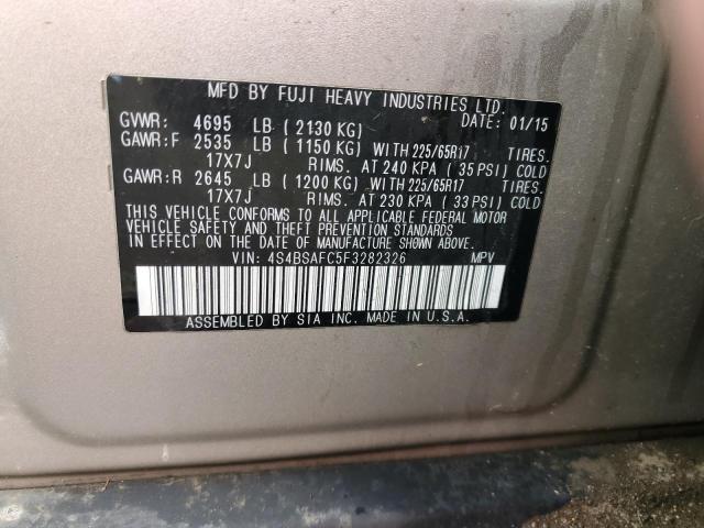 4S4BSAFC5F3282326 Subaru Outback 2.5i Premium