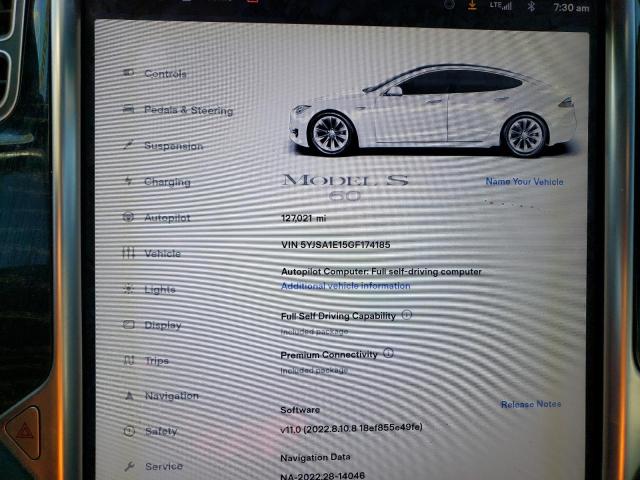 5YJSA1E15GF174185 Tesla MODEL S