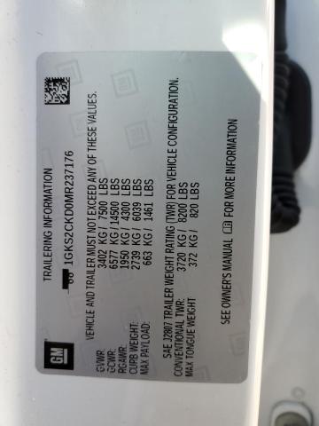 2021 GMC YUKON AT4 1GKS2CKD0MR237176