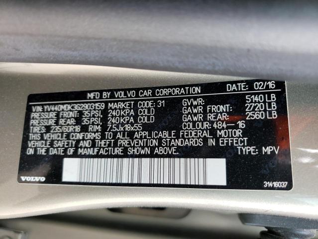 2016 VOLVO XC60 T5 PR - YV440MDK3G2903159