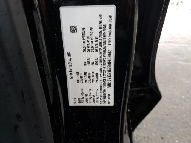 5YJ3E1EB3MF009345 Tesla MODEL 3
